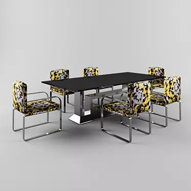 Luxury Versace Dining Set 3D model image 1 