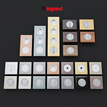  Elegant Legrand Switch Set 3D model image 1 