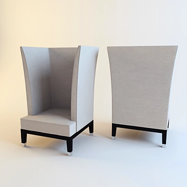 Elevate Your Comfort: High Back Chair 3D model image 1 