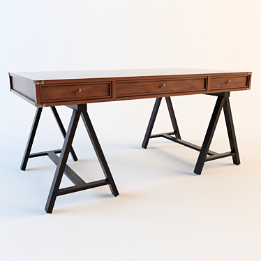 Sleek Writing Desk 3D model image 1 