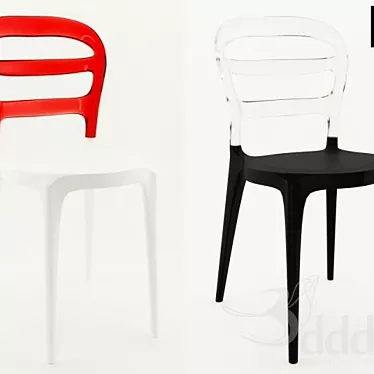 Sleek Miss Bibi Chair: Modern Comfort 3D model image 1 