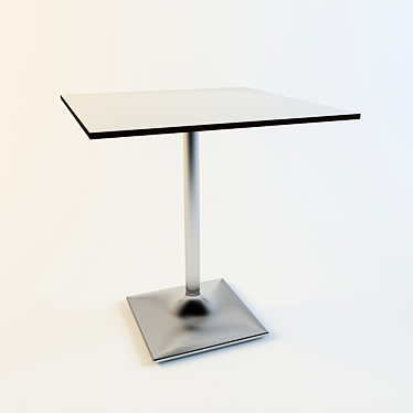 Dream White Wood Table 3D model image 1 