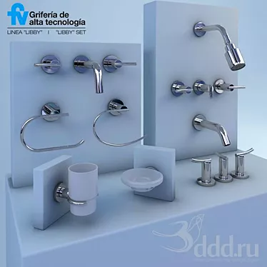 Modern Libby Tap Set 3D model image 1 