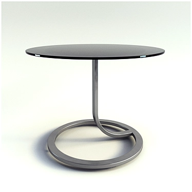 Elegant Round Table by Natuzzi 3D model image 1 