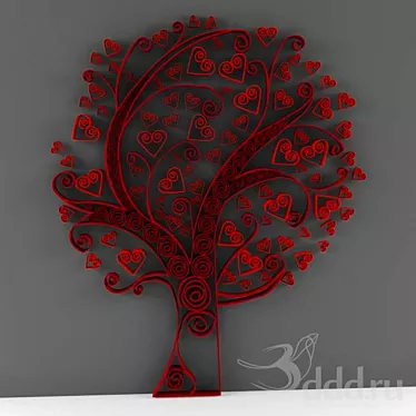 Paper Quilling Tree: Handcrafted Delight 3D model image 1 