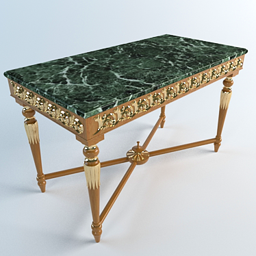 Classic Oak Table 3D model image 1 