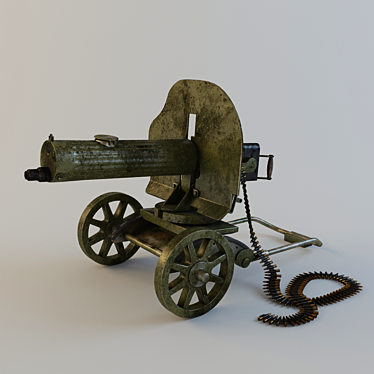 Maksim Machine-Gun: Materials & Textures 3D model image 1 