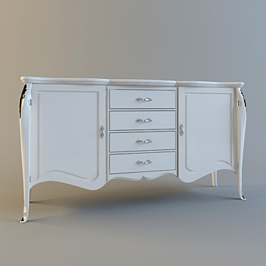 Elegant Credence Cabinet: 185x56x103h 3D model image 1 