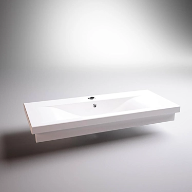 Sleek Modern Sink 3D model image 1 