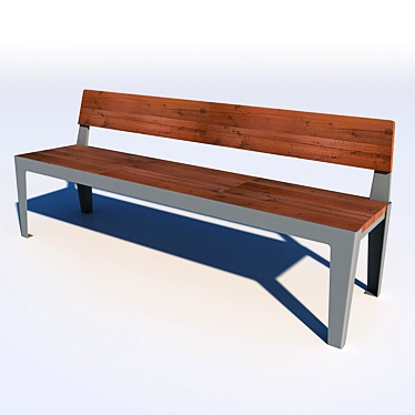 Aubrilam Moshi: Elegant Outdoor Bench 3D model image 1 