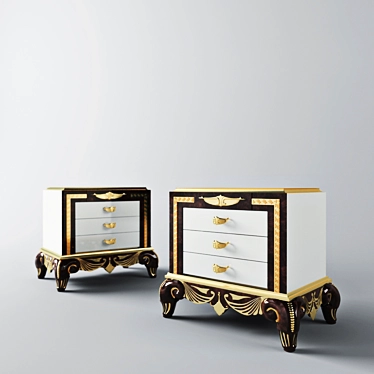 Luxury Vintage Style Hermtage Dress 3D model image 1 