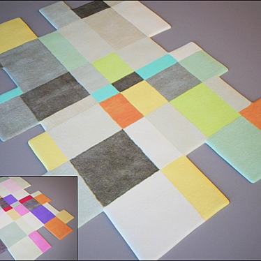 Colorful Kids Cube Rug by Brink & Campman 3D model image 1 