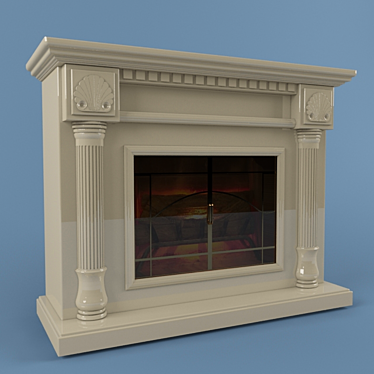 Elegant Edinburgh Fireplace 3D model image 1 