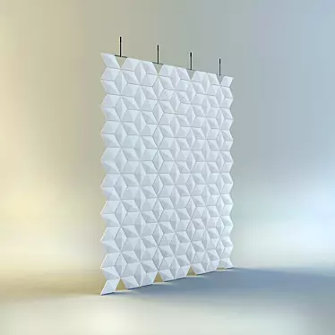 Title: Elegant Plastic Room Divider 3D model image 1 