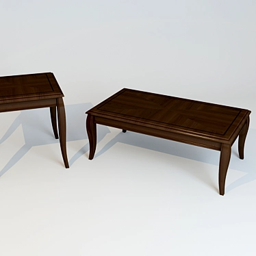 Modern Coffee Table with Storage 3D model image 1 