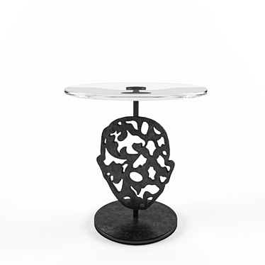 Moooi Naval Brass Glass Table: Elegant Nautical Charm 3D model image 1 