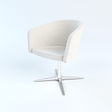 Sleek Smooth Armchair 3D model image 1 