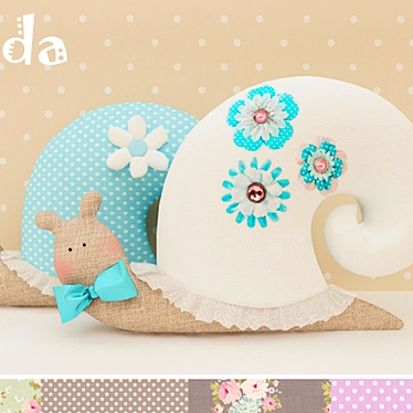 Tilda Snail Plush Toy 3D model image 1 