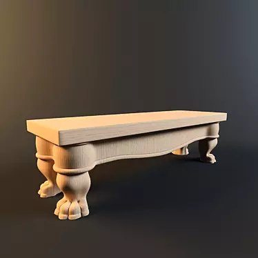 Traditional Sauna Bench 3D model image 1 