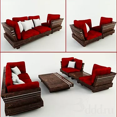 Cozy Comfort Sofa Seating 3D model image 1 