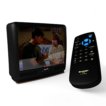 Sharp 20H-SC TV with Remote 3D model image 1 