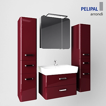 Arrondi Pelipal: Elegant Bathroom Furniture 3D model image 1 