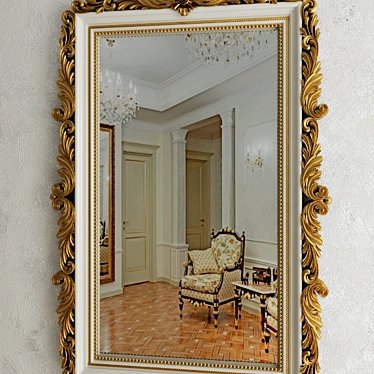 Elegant Classic Mirror 3D model image 1 