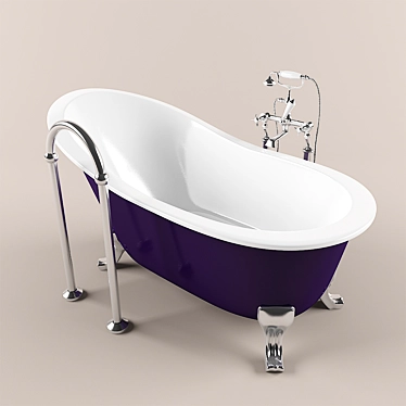 Relaxation Oasis: Luxurious Bathtub 3D model image 1 