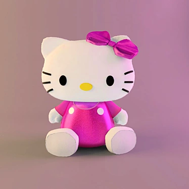 Adorable Hello Kitty Plush Toy 3D model image 1 