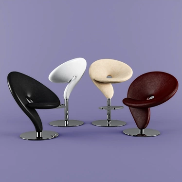 Modern Italian Tonon Chair - Question Mark 046 3D model image 1 