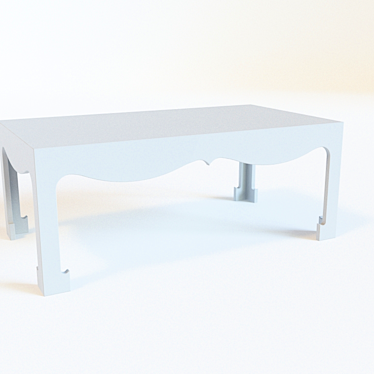 Elegant White Coffee Table 3D model image 1 