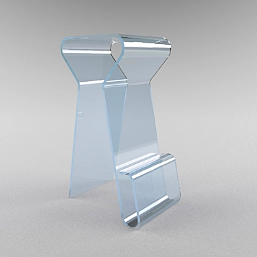 Neon Glow Stool: The Stylish Bar Solution 3D model image 1 