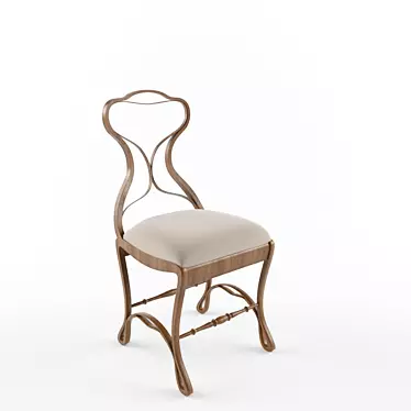 Classic Bentwood Chair with Soft Seat 3D model image 1 