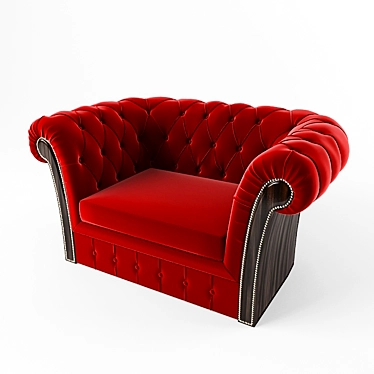 Elegant Chester Armchair 3D model image 1 