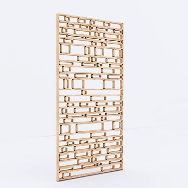 Wooden Texture Wall Divider 3D model image 1 