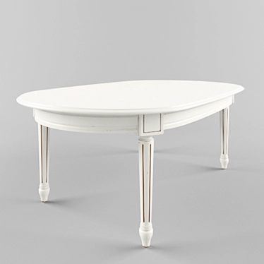 Elegant Wood Table 3D model image 1 