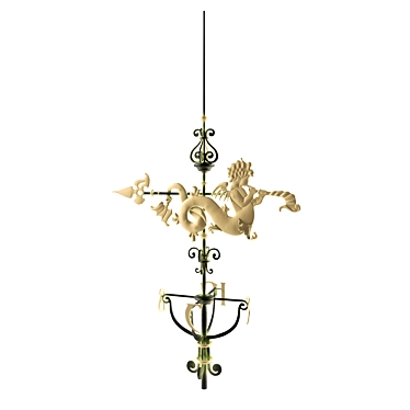 Vintage Bronze Weather Vane 3D model image 1 