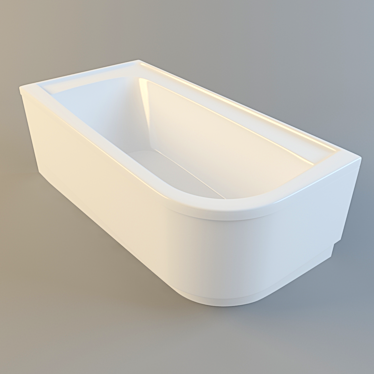 Luxury Acrylic Bathtub 3D model image 1 