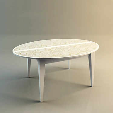 Patterned Small Dining Table 3D model image 1 