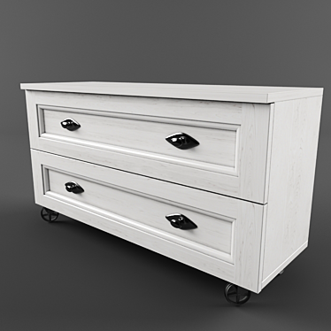 Mobile Drawer Chest on Wheels 3D model image 1 