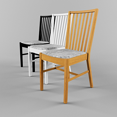 Minimalist 3-Color Chair 3D model image 1 