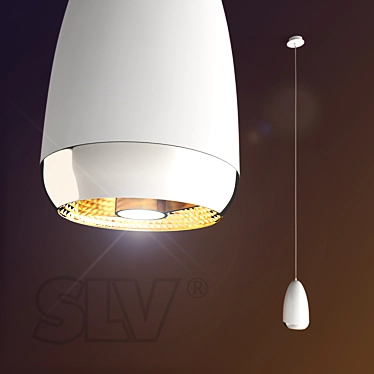 SLV Ovo ES111 White/Chrome Steel Spotlight 3D model image 1 