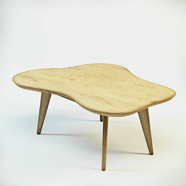 Sleek Amoeba Coffee Table 3D model image 1 