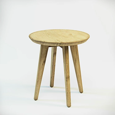 Elegant Round Side Table 618TR 3D model image 1 