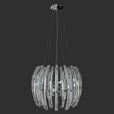 Title: Eglo Drifter 6-Light Chrome Crystal Chandelier 3D model image 1 