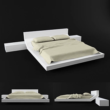 Modern Luxe Lipla Bed by Porro 3D model image 1 