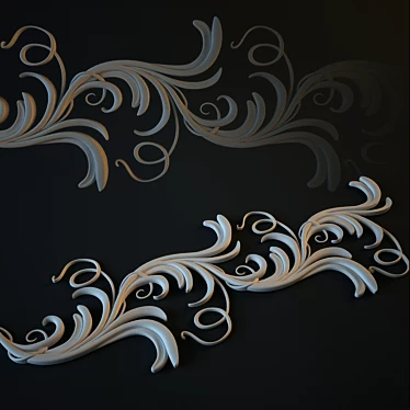 Elegant Fretwork Design 3D model image 1 