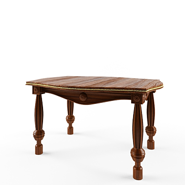 Classic Wooden Table 3D model image 1 