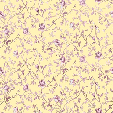 Floral Bliss Wallpaper 3D model image 1 