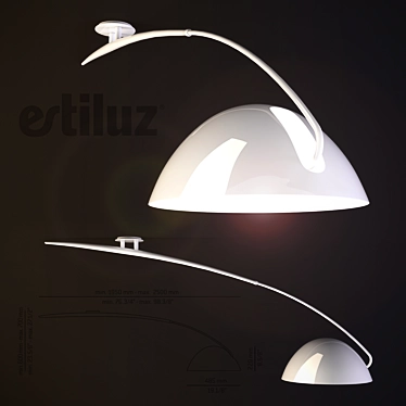 Sleek Pluma T-2955 Pendant Light 3D model image 1 